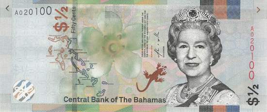 Bahamas 1/2 Dollar p77A 2019